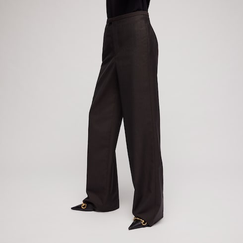 Pinstripe wool mohair pants