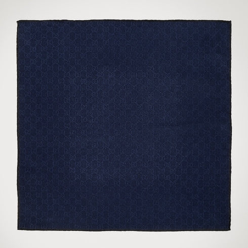 GG wool silk jacquard pocket square