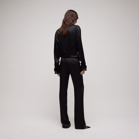 Crêpe satin pants