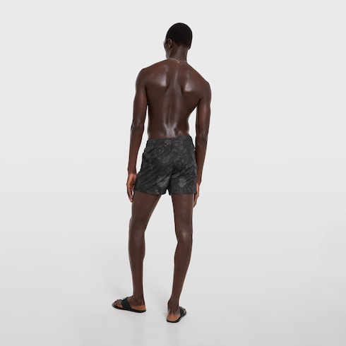 Printed nylon swim shorts
