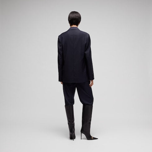 Light wool double-breasted jacket