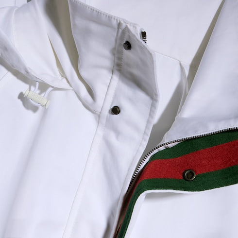 Compact cotton canvas zip jacket