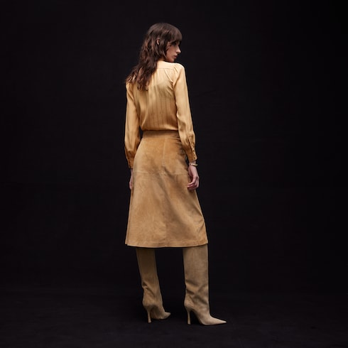 Interlocking G chain silk jacquard shirt
