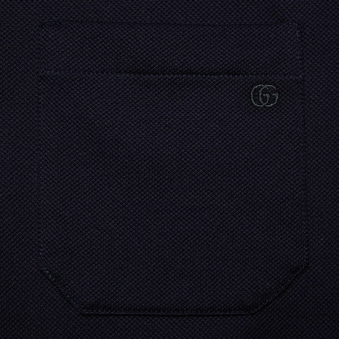 Cotton piquet polo with Web collar