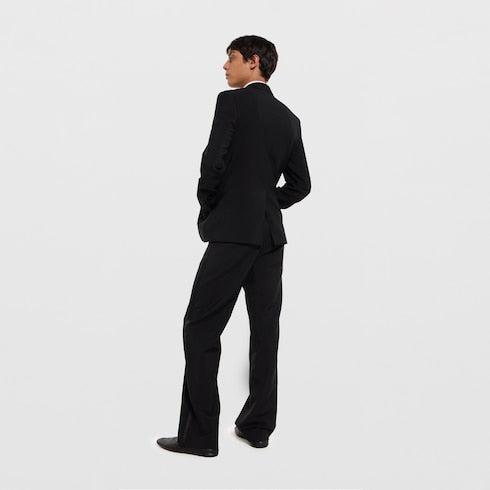 Light wool mohair canvas suit