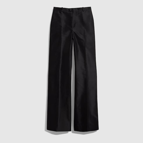 Fine silk faille pants