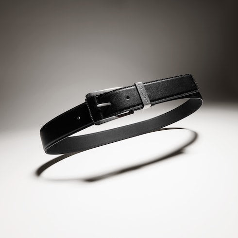 Belt with squared buckle