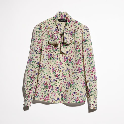 Printed silk shirt