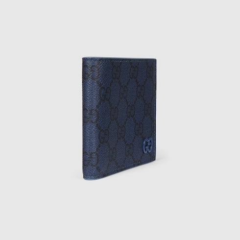 Dusty blue interior GG bi-fold wallet