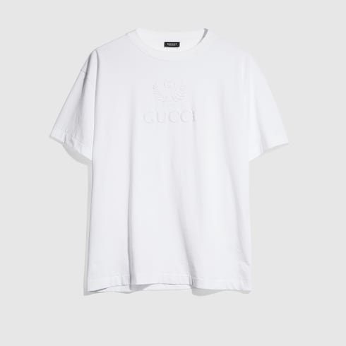 Cotton jersey T-shirt with embroidery