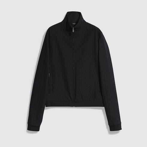 GG jersey jacquard zip jacket