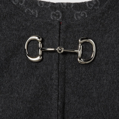 Silk wool cape with Horsebit