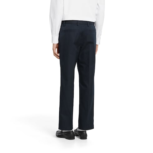 Cotton twill pant with Web detail