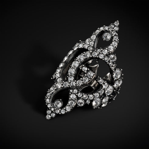 GG Marmont crystal wide ring