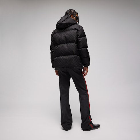 GG nylon canvas down jacket