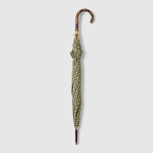 Horsebit print nylon umbrella