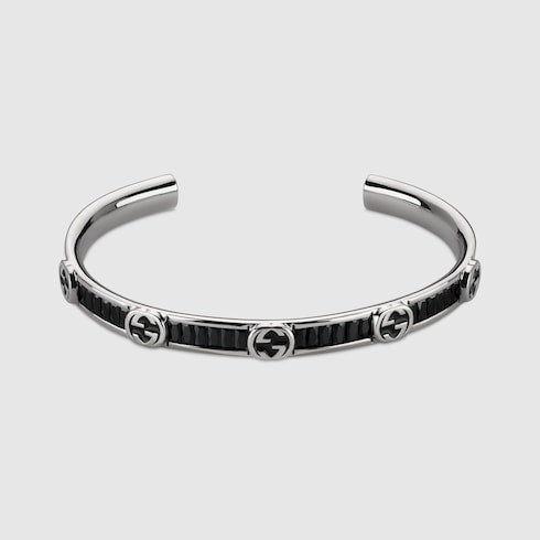 Gucci Interlocking crystal bangle bracelet