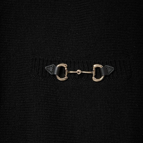 Wool cashmere cardigan with Horsebit